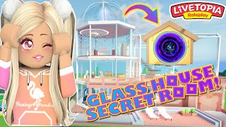 💫 SECRET OBBY ROOM 💫 NEW Glass House and how to UNLOCK the Secret Room Portal 💫 Livetopia Roleplay [upl. by Karolina]