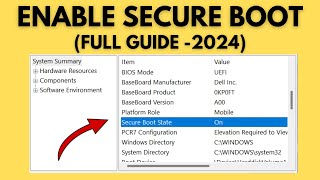 How to Enable Secure Boot Windows 11 2024 Full Guide [upl. by Fawna123]