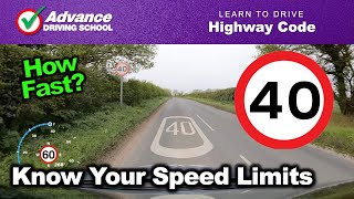 Know Your Speed Limits  Learn to drive Highway Code [upl. by Oicanata]