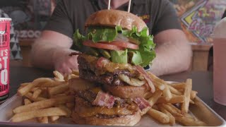 Teddys Bigger Burgers Welcomes Customers to Take On Its Burger Eating Challenge [upl. by Onid24]