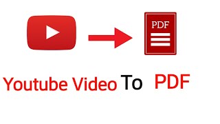 how to convert video to pdf file  how to convert youtube video to pdf file in mobile  Tech Token [upl. by Gwenette415]