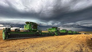 The Custom Harvesters Brought the Rain With Them  North Dakota Wheat Harvest 2023 [upl. by Eibot]