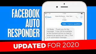 How to setup an Auto Responder for Facebook Page Messenger Facebook Classic Layout  Updated 2020 [upl. by Secundas]