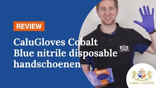 Calugloves Cobalt Blue nitrile disposable handschoen  art nr 858 [upl. by Efi]