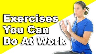 3 Easy Desk Exercises You Can Do At Work [upl. by Heins]