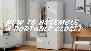 KOUSI Portable Wardrobe Closet  How to Assemble  DIY  Space Saving [upl. by Dranik]