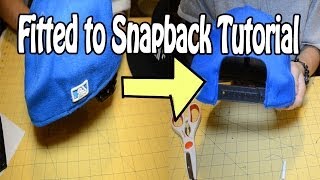 DIY How to turn a Fitted into a Snapback  Customize Yo Hat 7 [upl. by Hsirrehc]