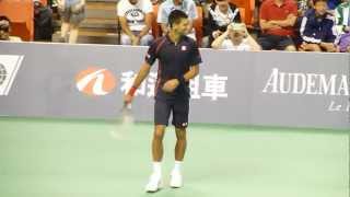 Nole imitates Nadal Sharapova Almagro in Taiwan 2012 Djokovic [upl. by Reidar]