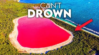 Can you SURVIVE in this PINK lake in Australia [upl. by Ahcas]