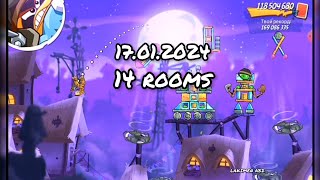 angry birds 2 clan battle 17012024 14 rooms [upl. by Werdnaed423]