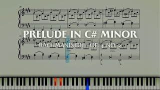 Prelude in Csharp minor Op 3 No 2  Rachmaninoff  Piano Sheet Music [upl. by Ahsinrad525]