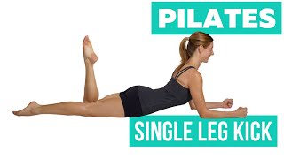 Pilates Single Leg Kicks Exercise with Alisa Wyatt [upl. by Cherise]