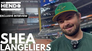 Shea Langeliers shows off special edition Rawlings catchers glove amp talks Oakland As to Sacramento [upl. by Ahseeyt762]