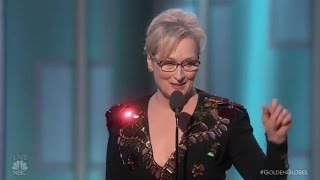 Meryl Streep powerful speech at the Golden Globes 2017 [upl. by Marlo932]