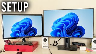 How To Connect Two Monitors To One Computer  Full Guide [upl. by Kcirrem]