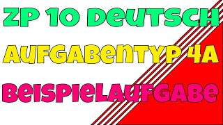 ZP 10 Deutsch Aufgabentyp 4a Beispielaufgabe MSA [upl. by Feucht]