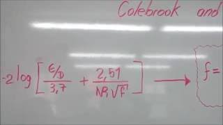 Iteracion formula de colebrook and white Coeficiente de fricción [upl. by Aratak]