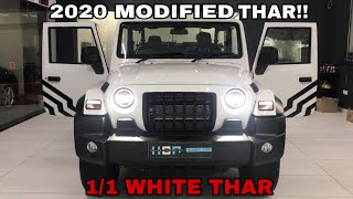 Mahindra Thar 2020 Modified Top model Diesel Automatic  White thar [upl. by Geldens]