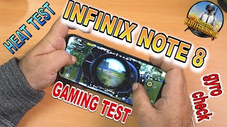 infinix note8 gaming test  heating amp battery drain test  PUBG gameplay 40fps  gyro check [upl. by Bjork]