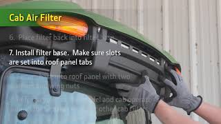 How to Clean or Change your Cab Air Filter  John Deere Compact Tractors [upl. by Etsirhc]