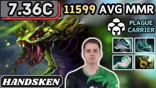 736c  Handsken VENOMANCER Hard Support Gameplay 28 ASSISTS  Dota 2 Full Match Gameplay [upl. by Baras356]