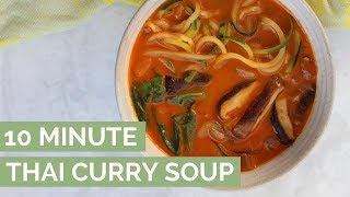 10Minute Thai Red Curry Soup [upl. by Eelak]