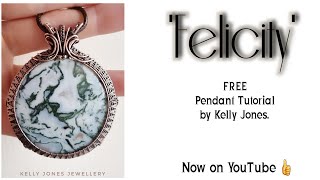 Wire wrap pendant tutorial Felicity by Kelly Jones [upl. by Nosdrahcir]