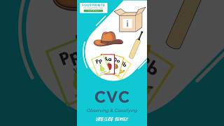 CVC Words  Vowel Learning  AEIOU Learning for kids  LKG UKG Kids  Footprints Preschool [upl. by Clova]