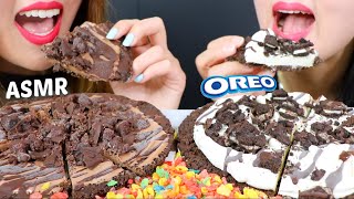 ASMR ICE CREAM PIZZA OREO  CHOCOLATE BROWNIE 아이스크림 피자 리얼사운드 먹방 アイスクリーム 冰淇淋 Kem cây  KimampLiz ASMR [upl. by Morena800]