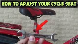 How To Adjust Cycle Seat Height  Cycle ke Seat ko kaise upar kare  Ajaymodss [upl. by Ennaimaj]