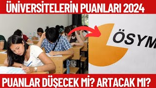 2024YKS Üniversitelerin puanı düşecek mi Yükselecek mi 2024 Üniversite puanları [upl. by Lebanna]