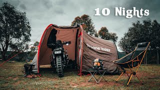 10 Nights Solo Moto Camping  Nature ASMR  Silent Vlog [upl. by Edurtreg611]