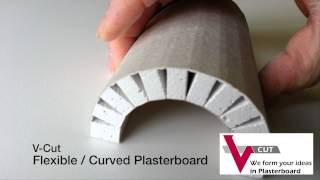 VCut Flexible  Curved Plasterboard drywall [upl. by Elocyn]