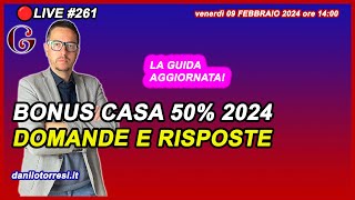 BONUS Ristrutturazione Casa 50  aggiornamento 2024 🔴261 [upl. by Thgiled872]