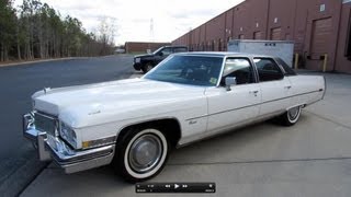 1973 Cadillac Fleetwood Brougham Start Up Exhaust and In Depth Review [upl. by Hawken877]