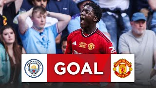 GOAL  Kobbie Mainoo  Manchester City 02 Manchester United  Final  Emirates FA Cup 202324 [upl. by Ynnep]