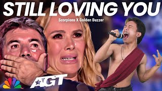 Golden Buzzer  All the judges criying when he heard the song Scorpions with an extraordinary voice [upl. by Anaidiriv]