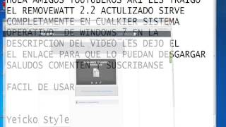 RemoveWATT 22 Validar windows 7 Mediafire [upl. by Nirret]