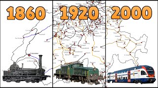 Die Entwicklung des Eisenbahnnetzes in der Schweiz [upl. by Welcome166]