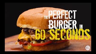 Perfect Hamburger in 60 seconds  BEST Cheese Burger recipe EVER  Smashburger [upl. by Callista68]