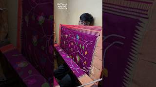 Making of Allover Yeola Paithani artist silk pure paithani design [upl. by Mort]