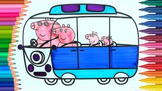 Colorare arcobaleno Peppa Maiale l Come disegnare coloring book l Imparare colori video per bambini [upl. by Attalie]