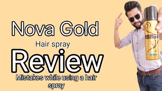 Nova Gold Hair spray Review Firm hold  Style your hair with Nova Gold Best hair spray [upl. by Ahserak]