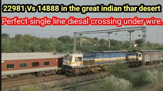 बाडमेर ऋक्षिकेश को मिली कोटा श्रीगंगानगर सुपर फास्टथार डेर्जट ।Both LHB with WDP bgkt and late too [upl. by Novaelc]