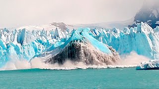 5 MOST Incredible Glacier Calving Videos [upl. by Annaeoj]