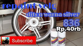 cara repaint velg motor warna silverhonda beat [upl. by Minnnie]