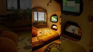 Healing Ambiance Sleep Aid Cave Cozy Cabin Burning Fireplace Blizzard Snowfall [upl. by Keary]