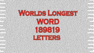 Worlds longest word  189819 Letters  Titin [upl. by Rico]