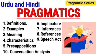 Pragmatics  Definitions  Characteristics  Components  in Urdu and Hindi [upl. by Eenoj78]