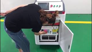 AccTek fiber laser cleaning machine 2000W AKQ2000 DEMO0809Shine AccTek Machinery China [upl. by Jami865]